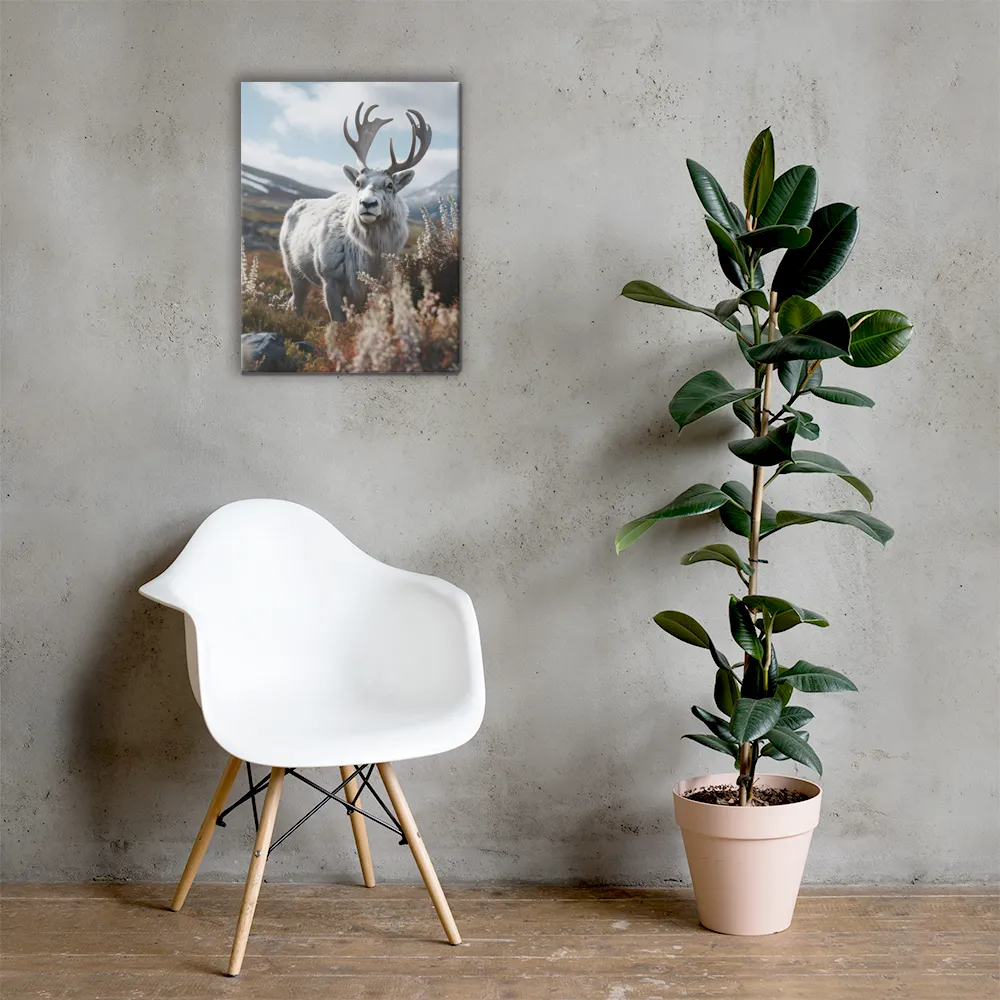 Majestic Harmony: The Reindeer in Nature | Canvas | 18″×24″
