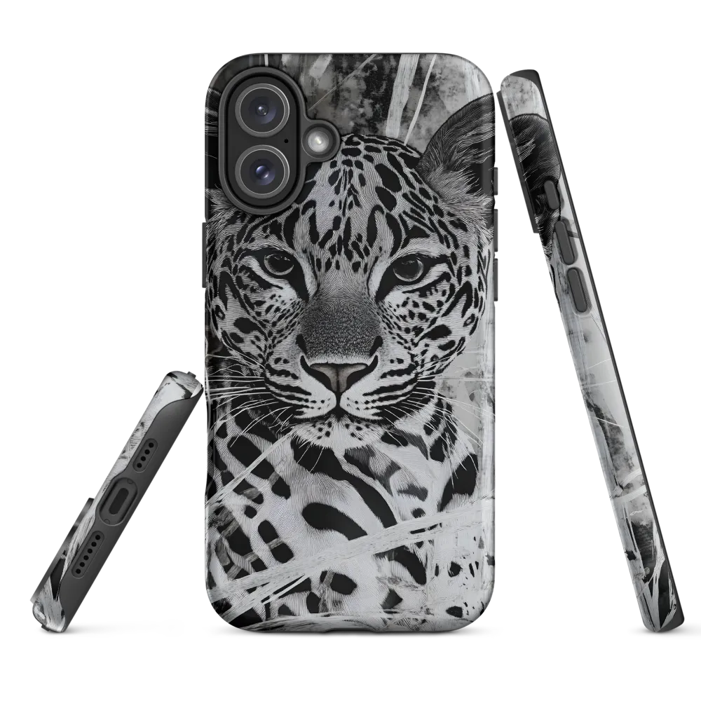 Majestic Gaze: The Leopard's Portrait | Phone Case |  16 Plus | Tough Case | Matte