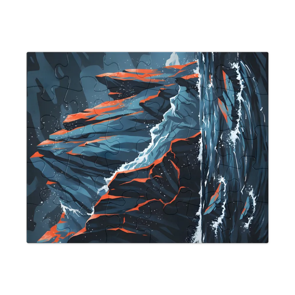 Midnight Cliffs 
 Jigsaw Puzzle in Tin Box