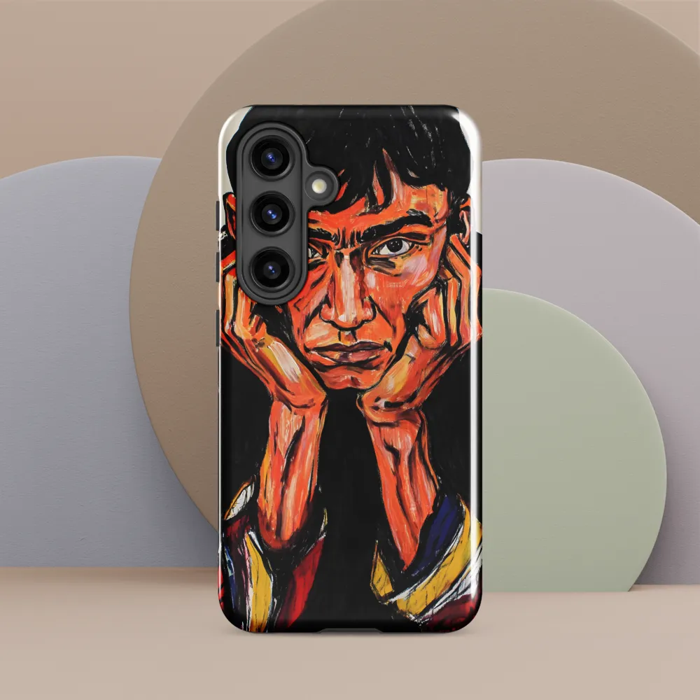 Contemplative Intensity: An Expressionist Portrait