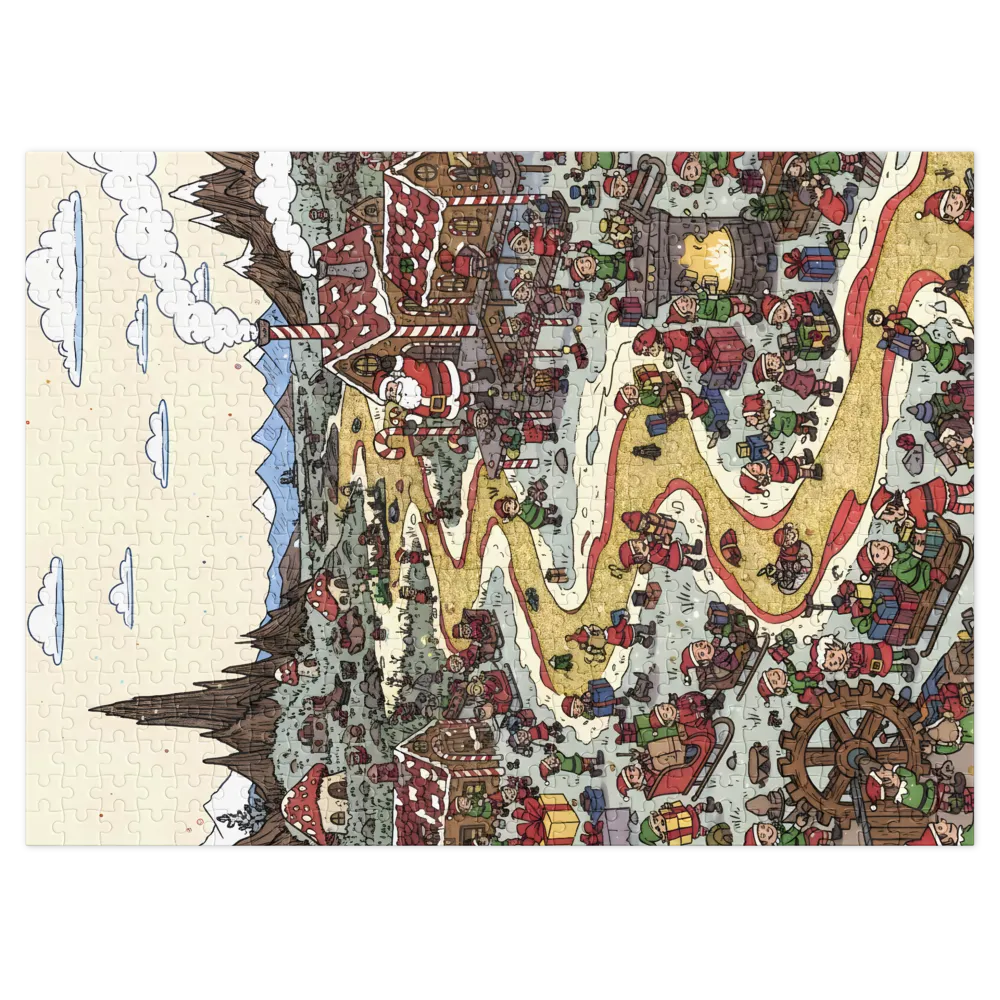 Santa's Golden Workshop 
 Jigsaw Puzzle in Tin Box