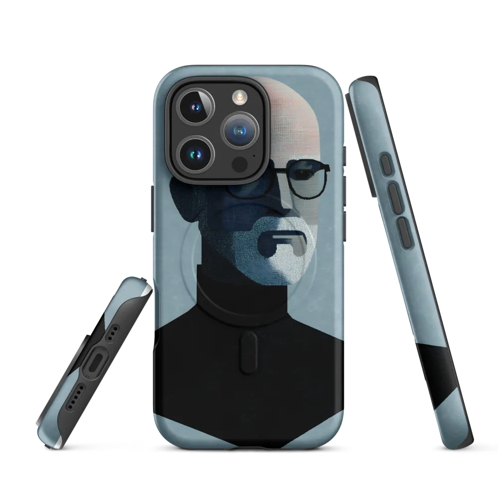 Minimalist Portrait of a Modern Man | Phone Case |  16 Pro | MagSafe® Tough Case | Matte