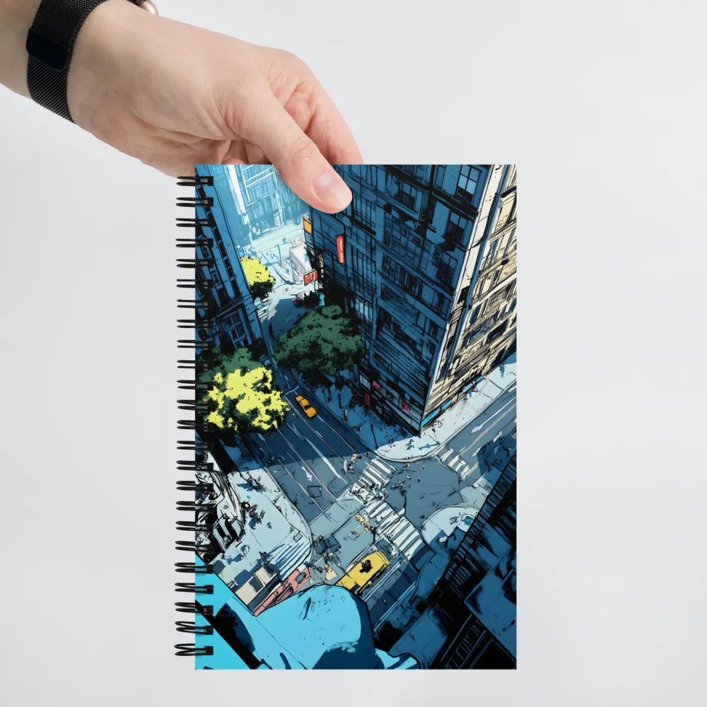 Urban Pulse: A Bird's Eye View | Spiral Notebook