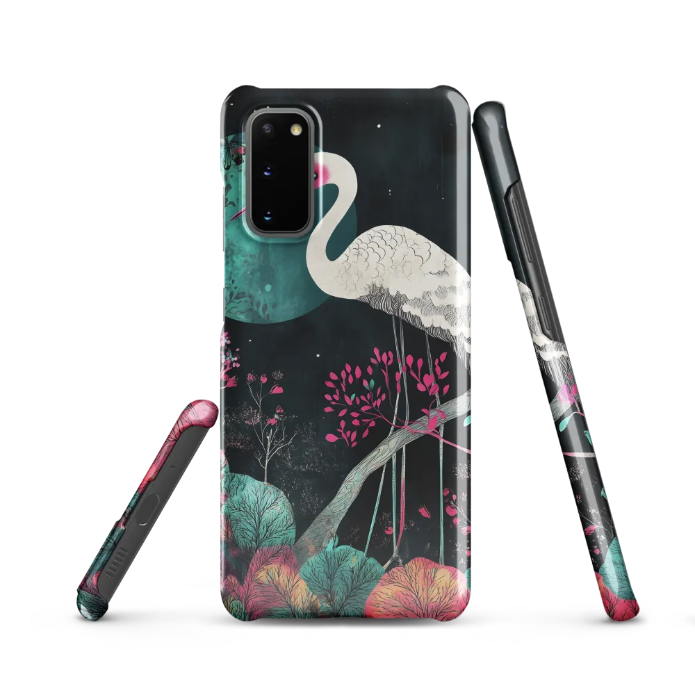 Ethereal Presence: Heron in a Floral Dreamscape