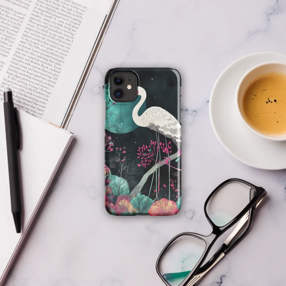 Ethereal Presence: Heron in a Floral Dreamscape