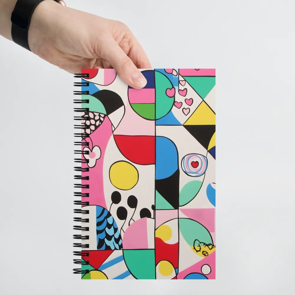 Dynamic Interplay of Shapes | Spiral Notebook