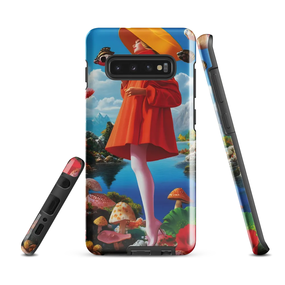 Dreamscape in Orange and Blue | Phone Case |  S10 Plus | Tough Case | Glossy