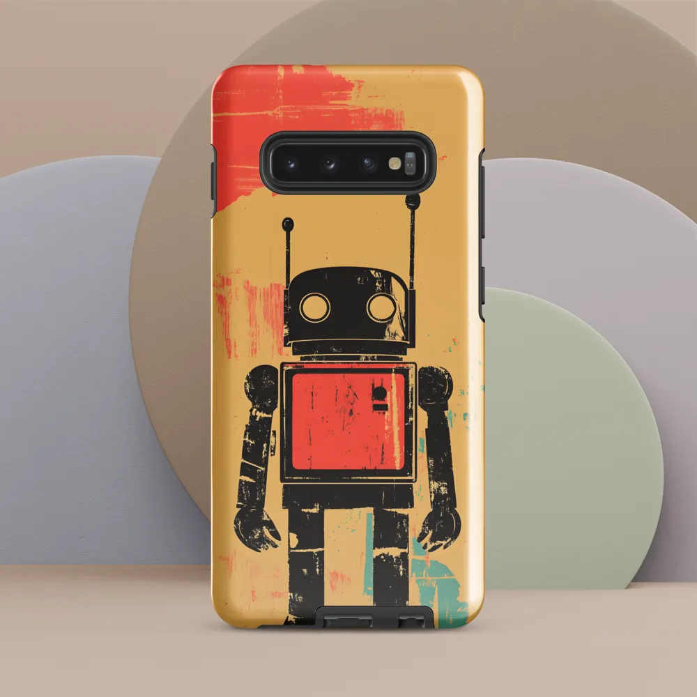 The Retro Robot | Phone Case |  S10 Plus | Tough Case | Glossy