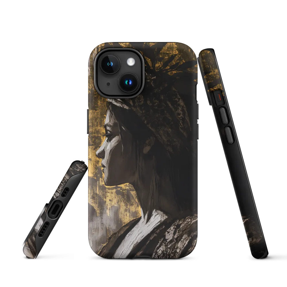 Golden Elegance: A Modern Profile Portrait