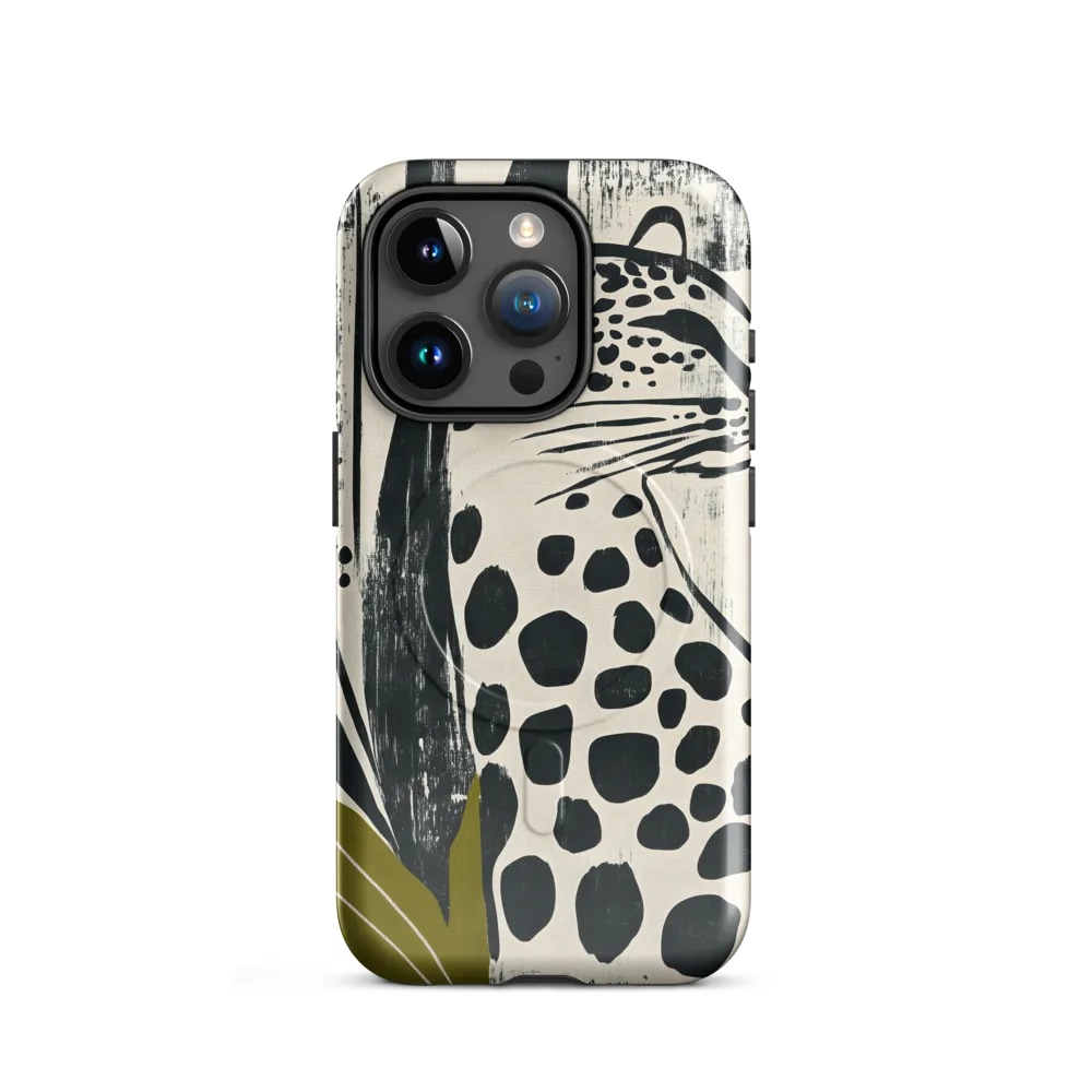 Leopard in Silhouette: A Modern Appeal | Phone Case |  15 Pro | MagSafe® Tough Case | Glossy