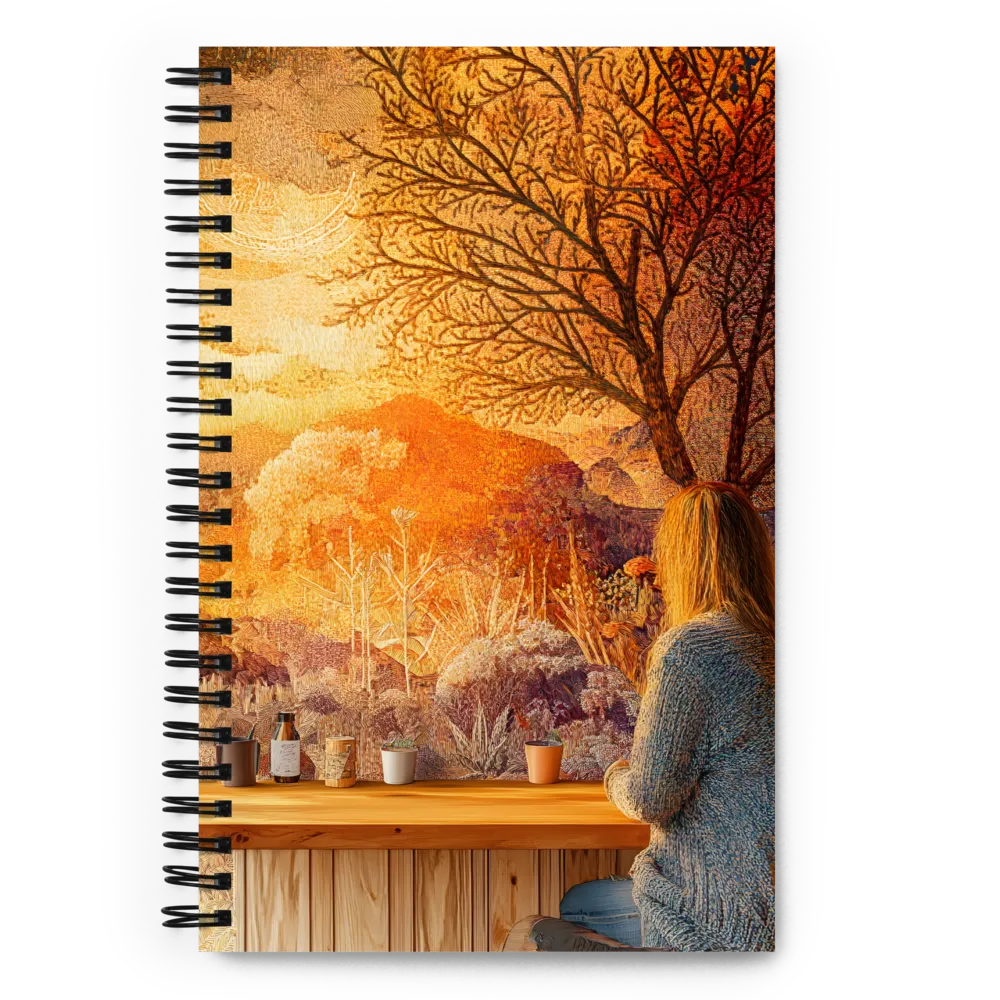 Whispers of a Golden Sunset | Spiral Notebook