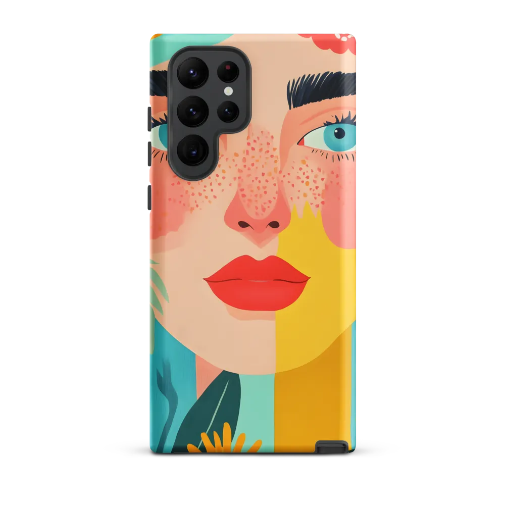 Floral Serenity: A Modern Portrait