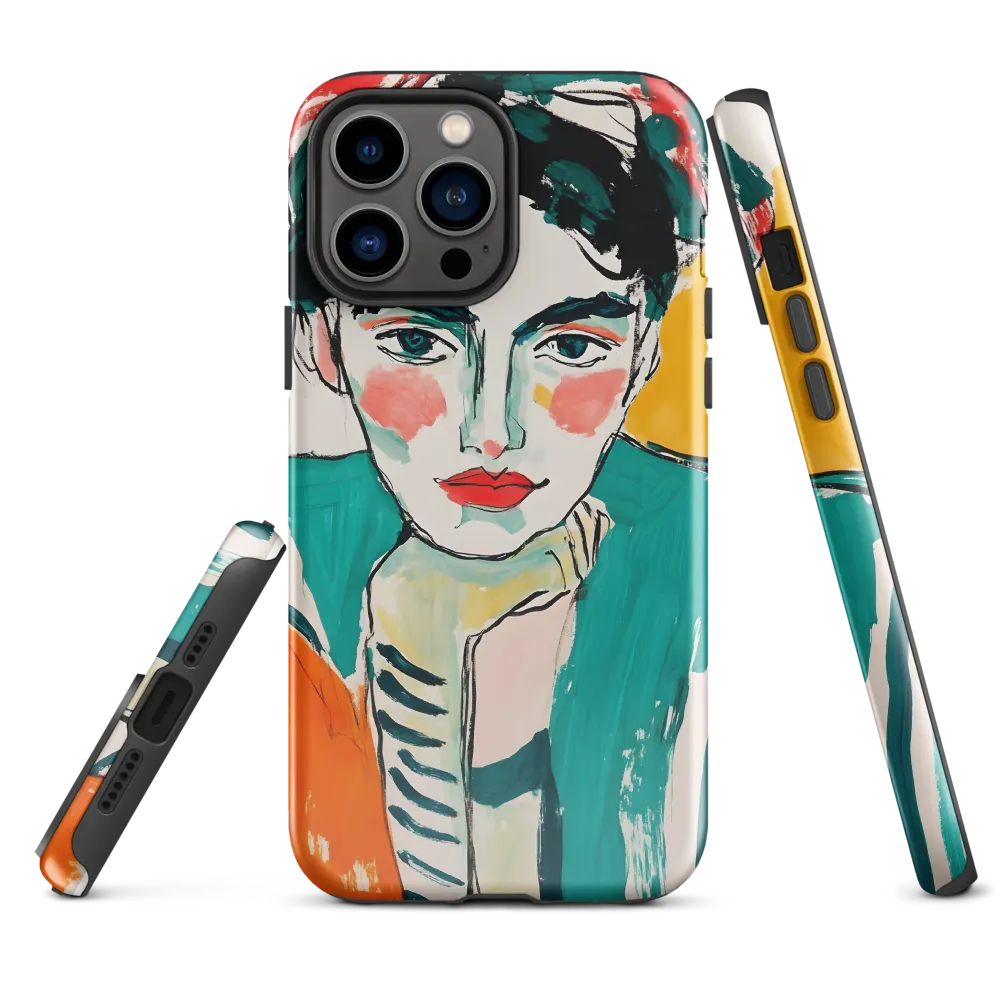 Contemplative Portrait in Bold Hues