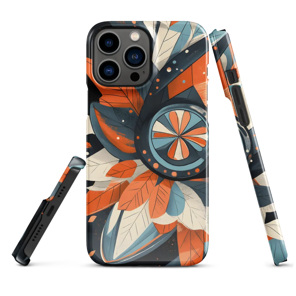 Floral Symphony in Orange and Teal