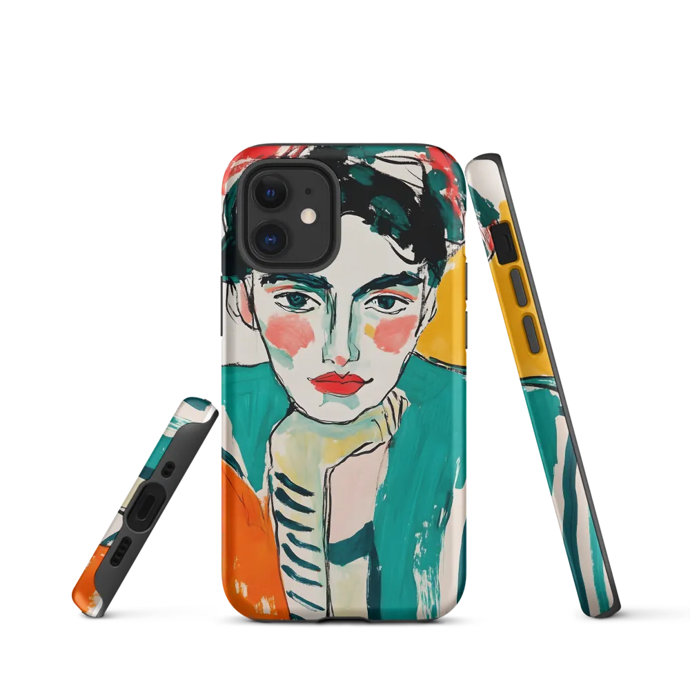Contemplative Portrait in Bold Hues