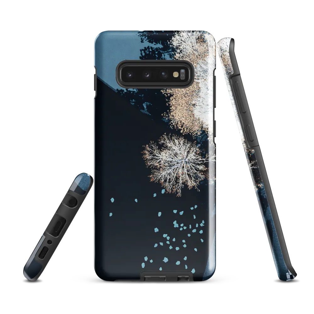 Tranquil Transitions: An Aerial Study of Nature | Phone Case |  S10 Plus | Tough Case | Glossy