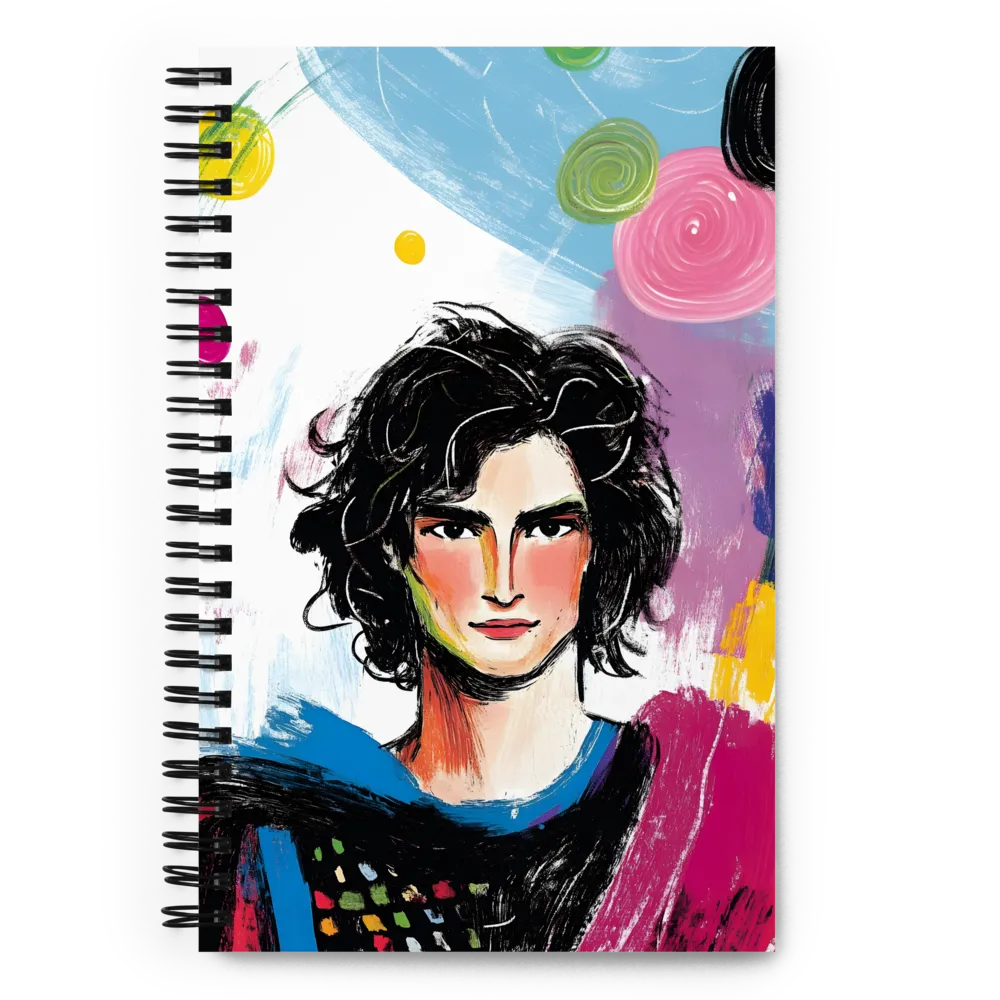 Vibrant Portrait of Youth | Spiral Notebook