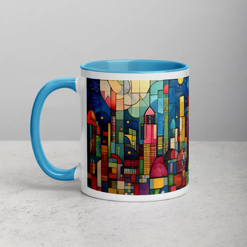 Geometric Harmony: A Vibrant Cityscape