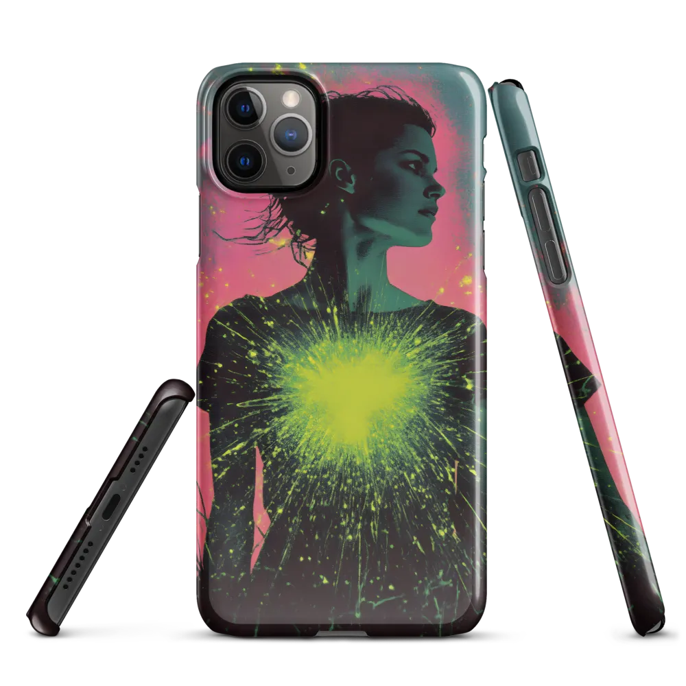 Cosmic Heart: A Surreal Portrait of Strength | Phone Case |  11 Pro Max | Snap Case | Glossy