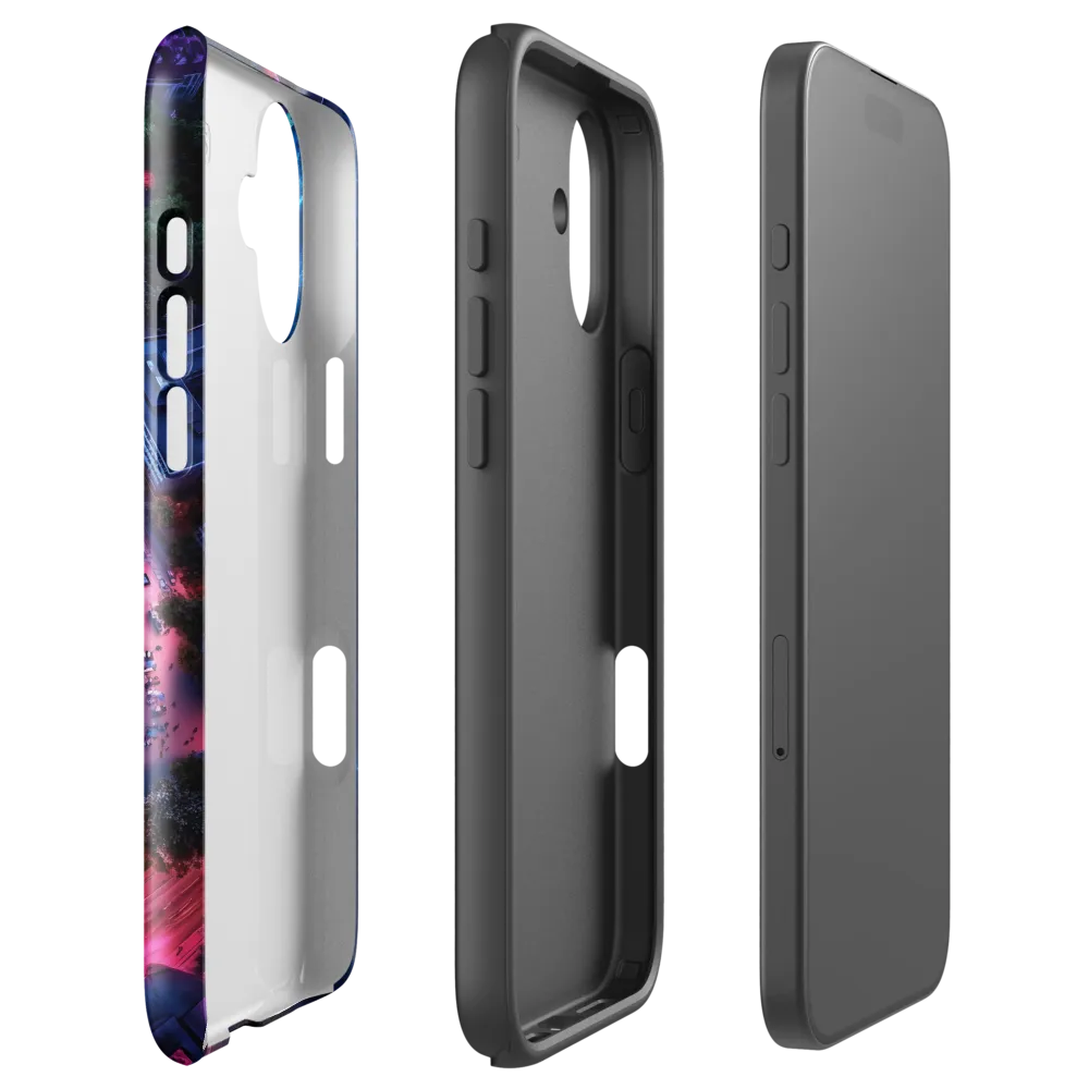 Twilight Reflections: A Serene Beach Aerial | Phone Case |  16 Plus | Tough Case | Glossy