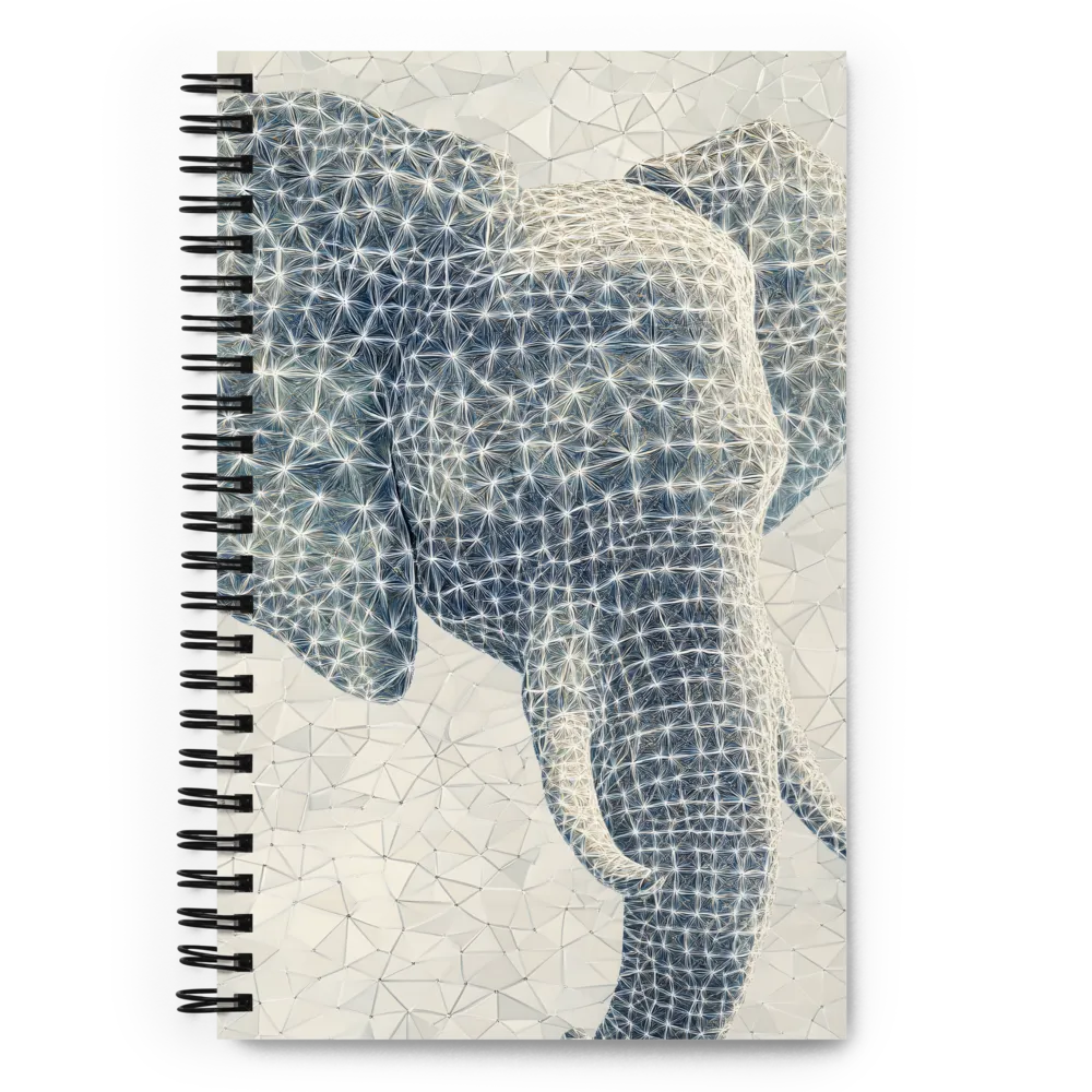 Ethereal Elegance: The Stylized Elephant | Spiral Notebook