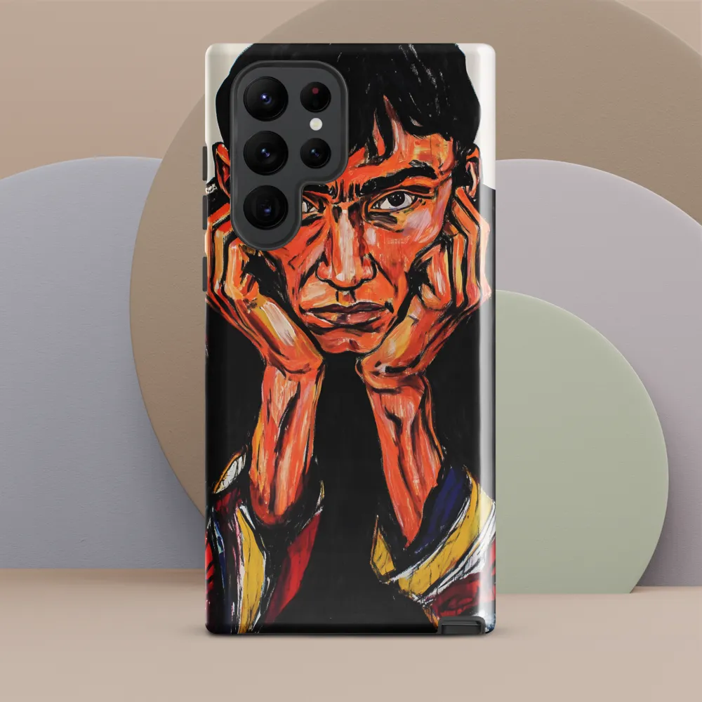 Contemplative Intensity: An Expressionist Portrait