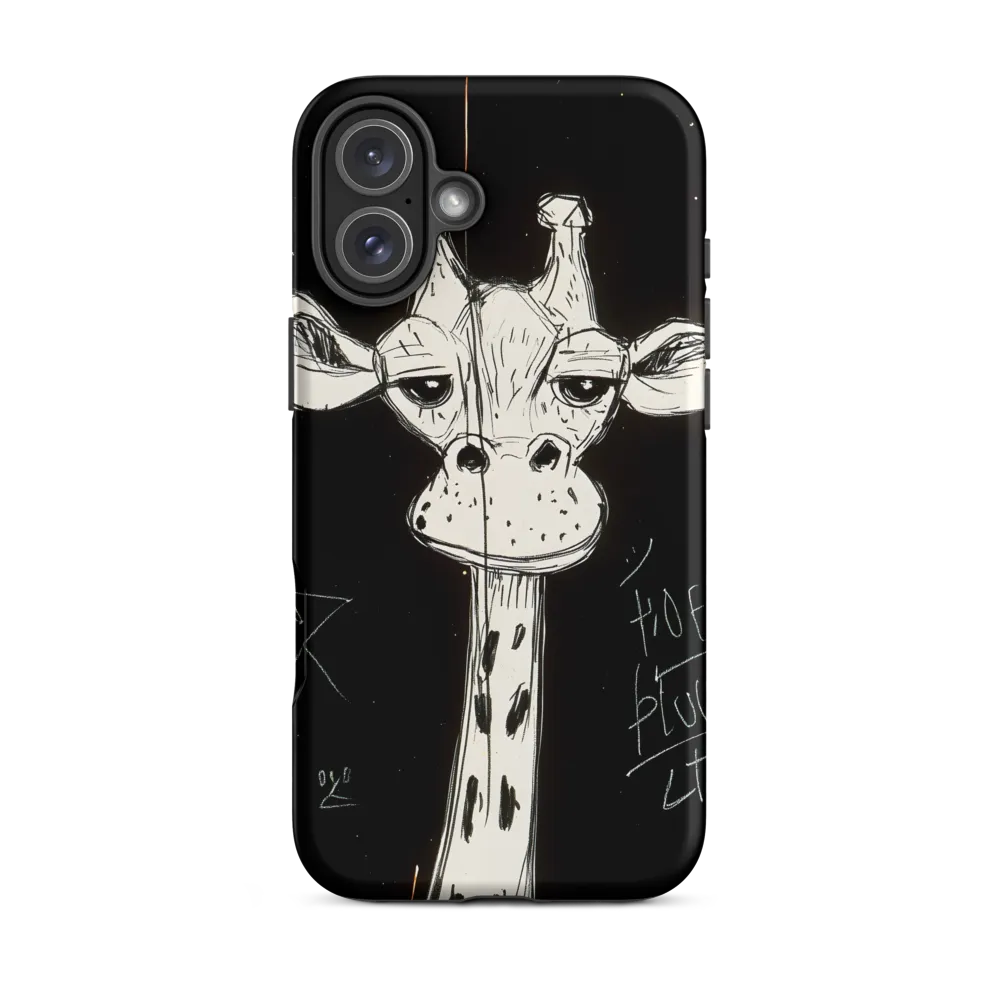 Whimsical Giraffe in Ink