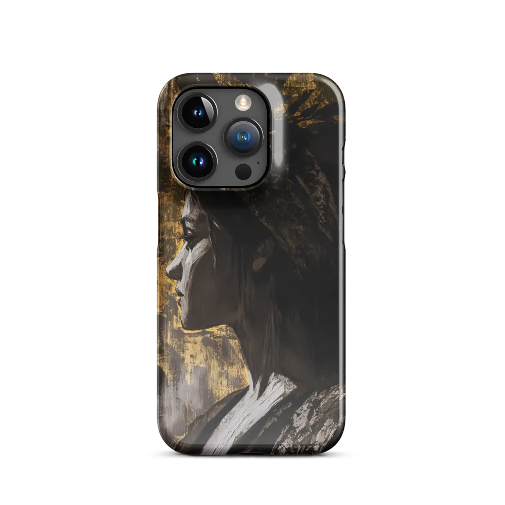 Golden Elegance: A Modern Profile Portrait