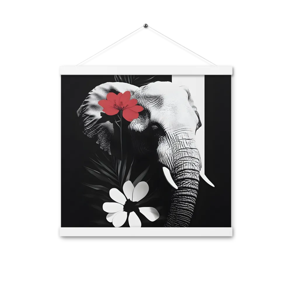 Elephant Harmony | Poster With White Wood Hanger | 16″×16″