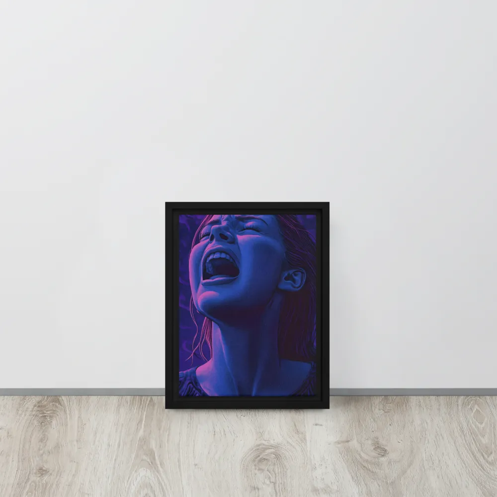 Echoes of Anguish | Canvas with Black Frame | 9″×12″