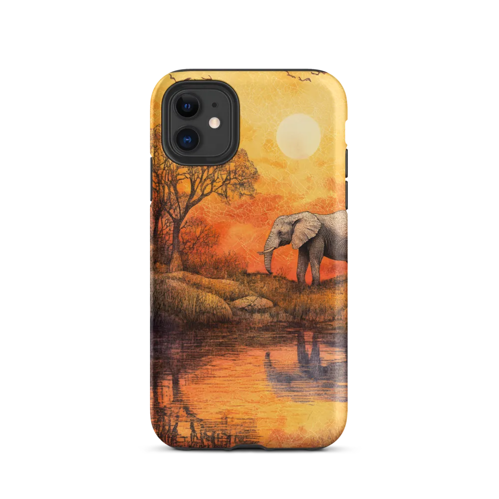 Elephant's Serenity at Dusk