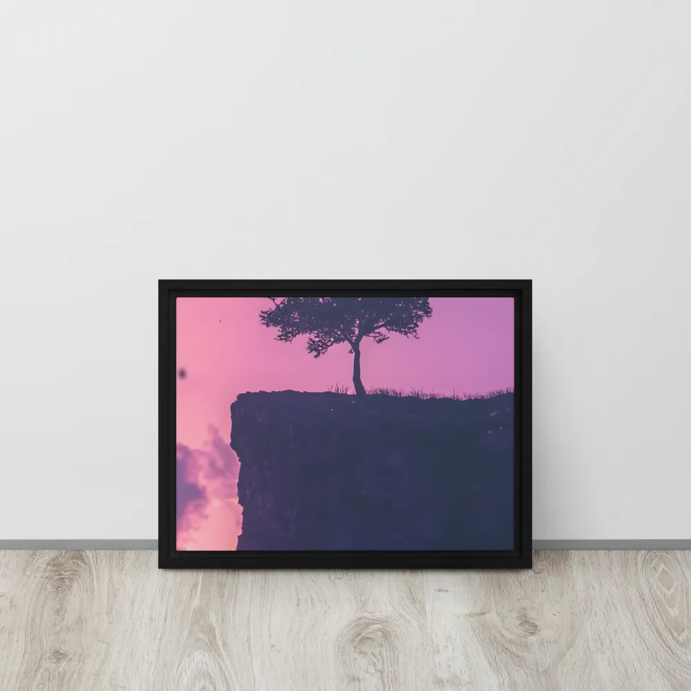 Solitude on the Edge | Canvas with Black Frame | 12″×16″