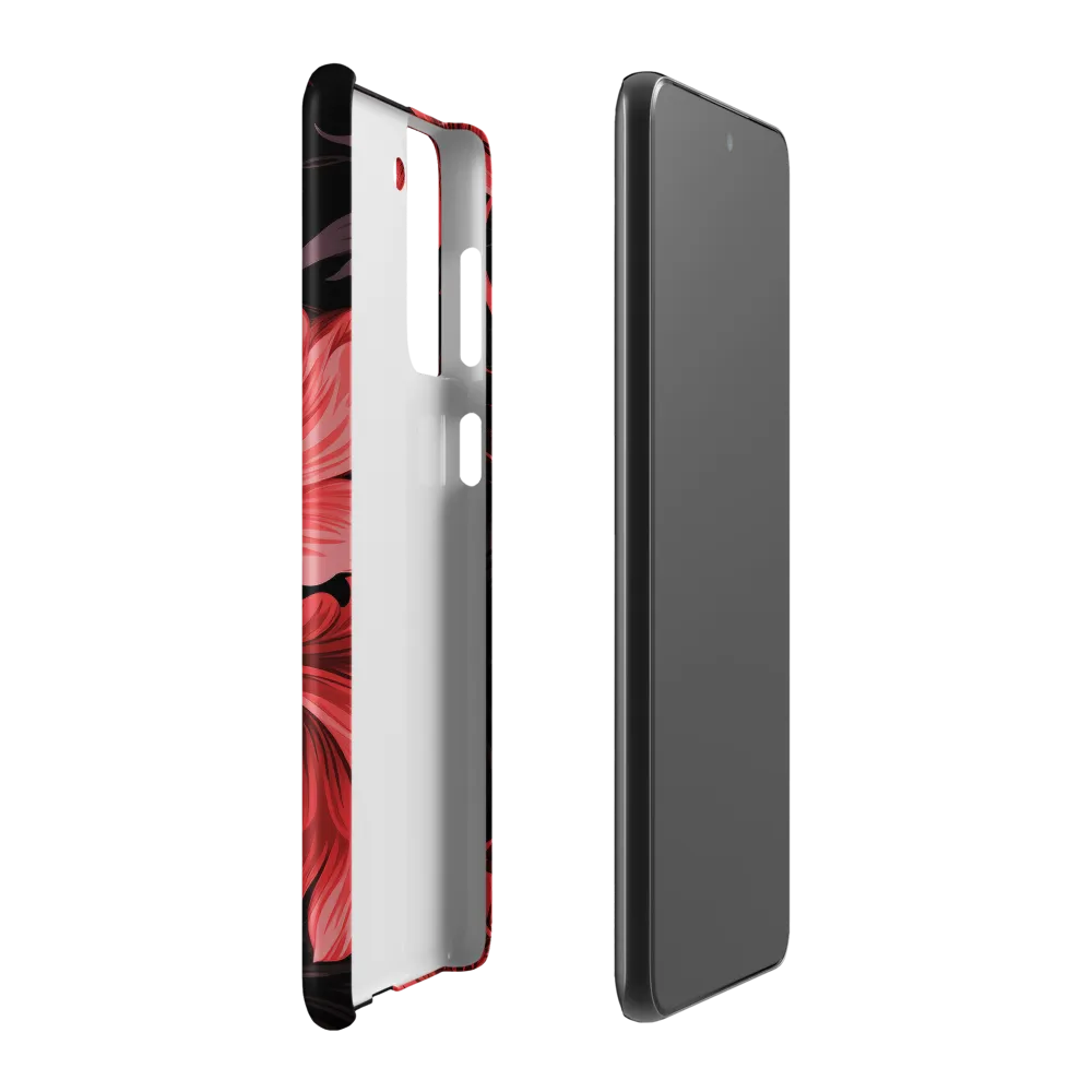 Tropical Elegance in Red | Phone Case |  S21 Plus | Snap Case | Matte