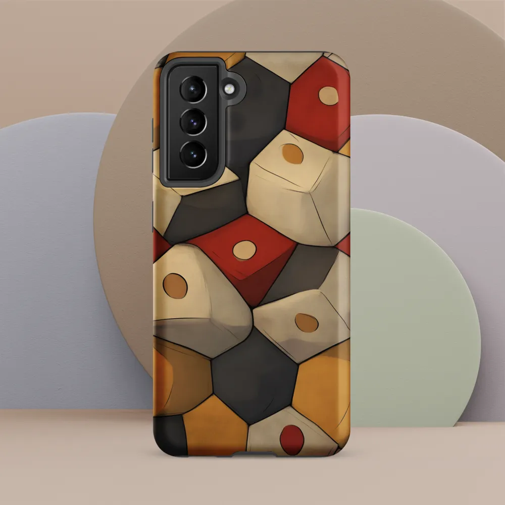 Interlocking Hexagons: An Abstract Dance of Color