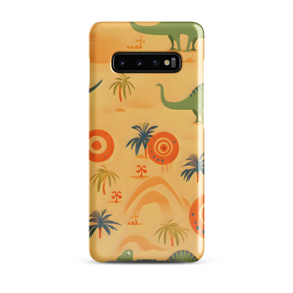 Dinosauria Delight: A Colorful Prehistoric Adventure | Phone Case |  S10 Plus | Snap Case | Glossy