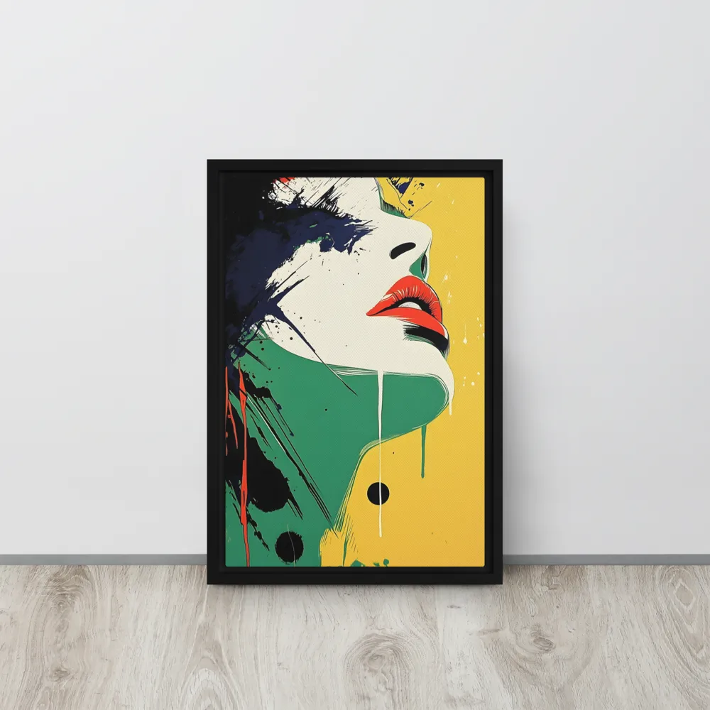 Bold Reflections: A Pop Art Portrait | Canvas with Black Frame | 12″×18″