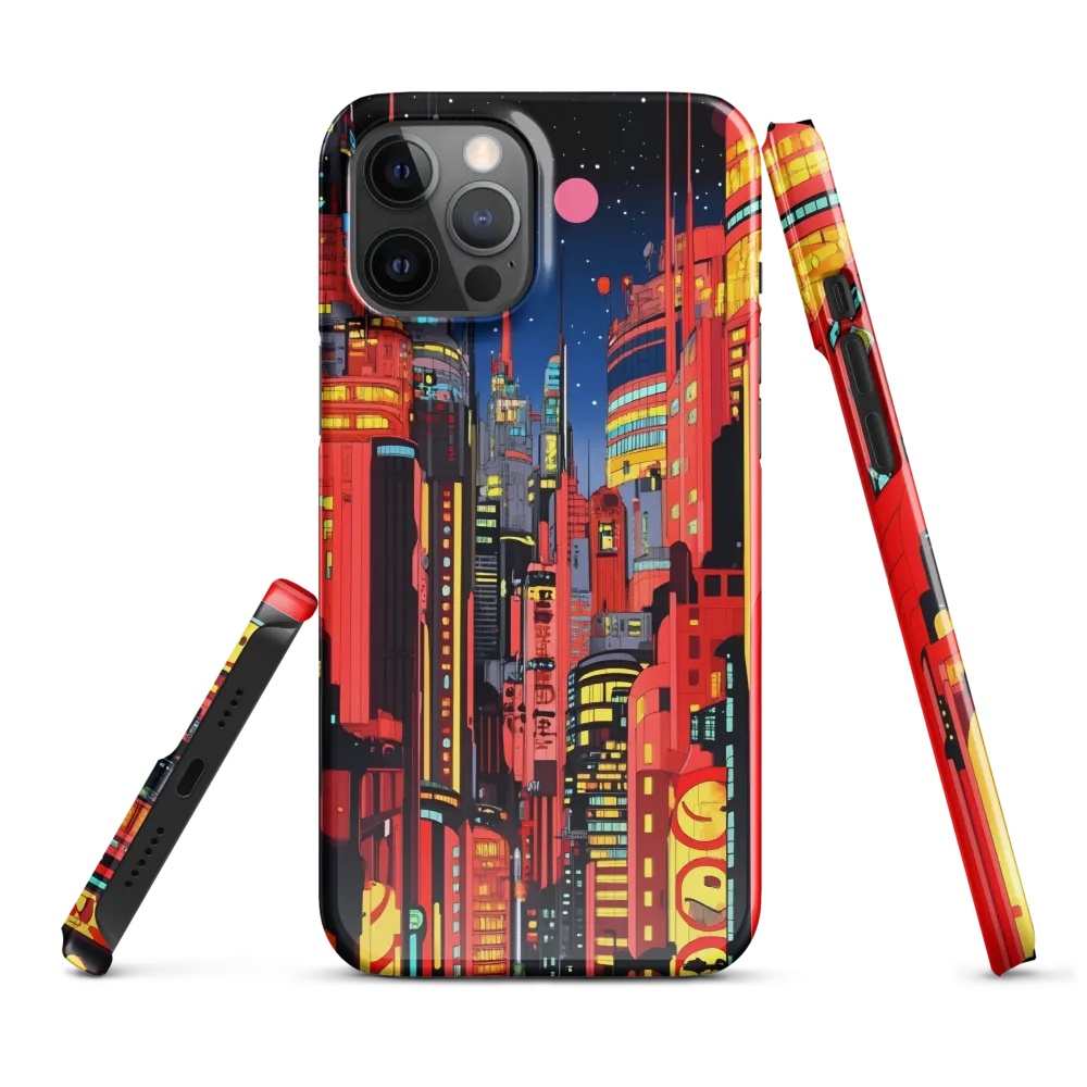 Neon Dreams: A Cyberpunk Cityscape | Phone Case |  12 Pro Max | Snap Case | Glossy