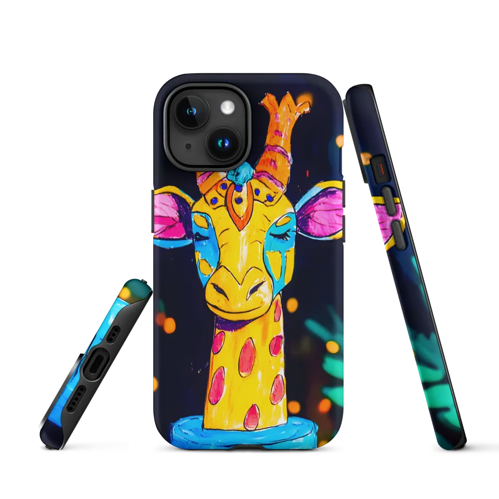 Whimsical Giraffe in Vibrant Colors