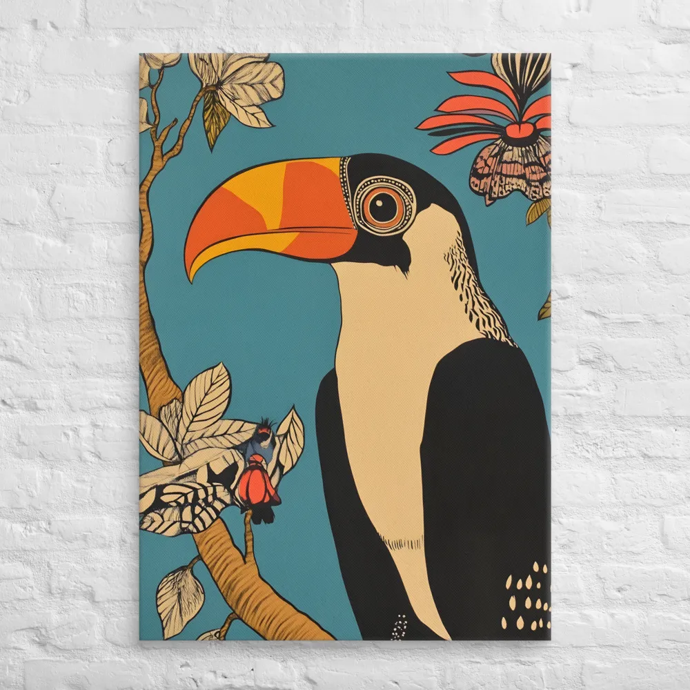 Tropical Majesty: The Toucan at Rest | Canvas | 28″×40″