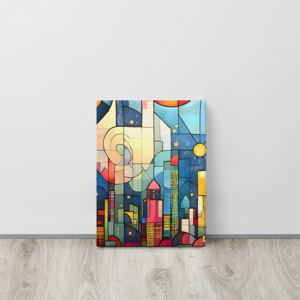 Geometric Harmony: A Vibrant Cityscape