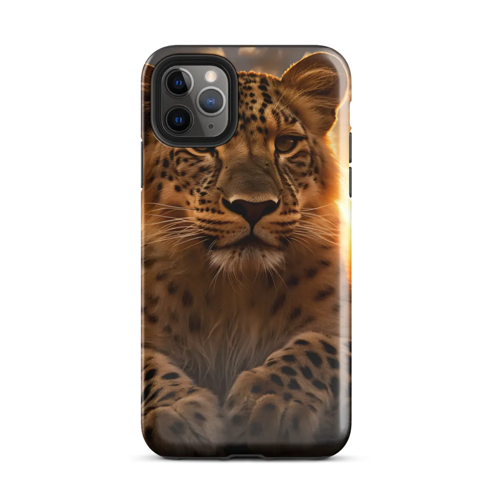 Regal Presence: The Leopard at Sunset | Phone Case |  11 Pro Max | Tough Case | Glossy