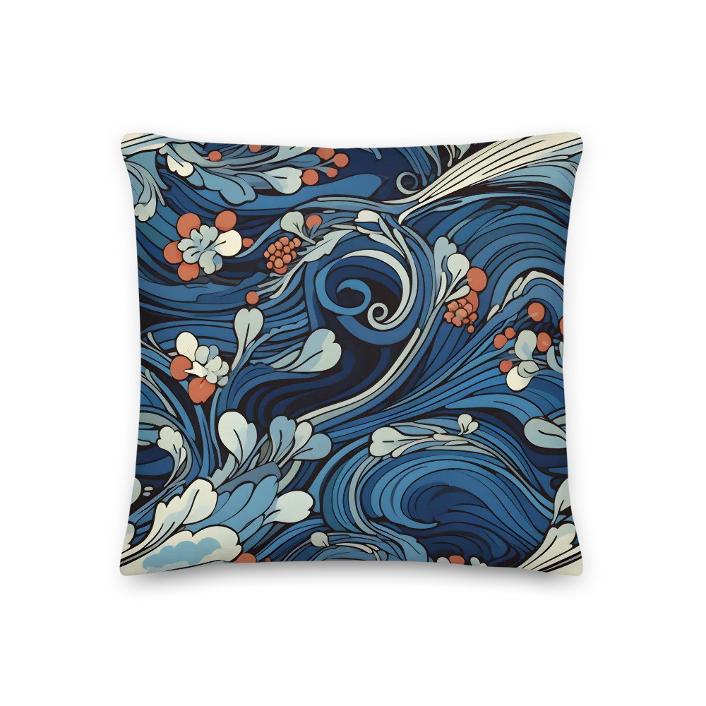 Nature's Elegance: An Oceanic Tapestry | Pillow | 18″×18″