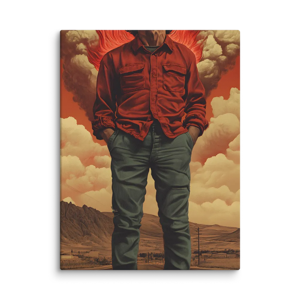 Defiant Spirit in a Surreal Landscape | Canvas | 18″×24″