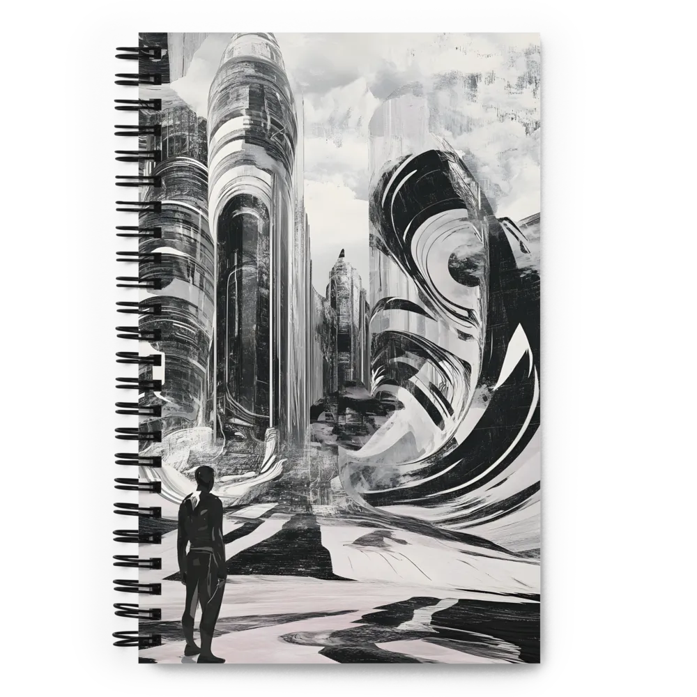 Architectural Dreams in Monochrome | Spiral Notebook