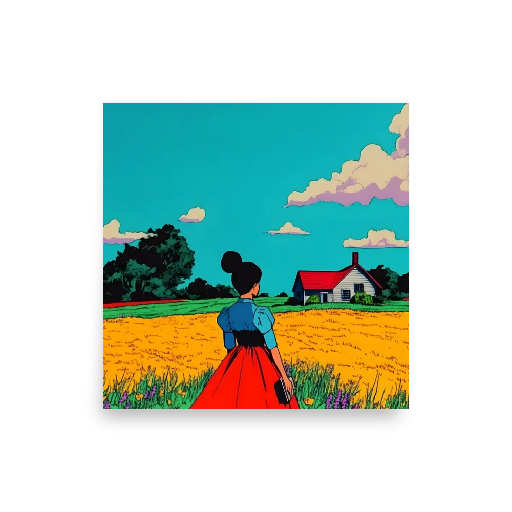 Whispers of a Sunlit Meadow | Poster | 18″×18″