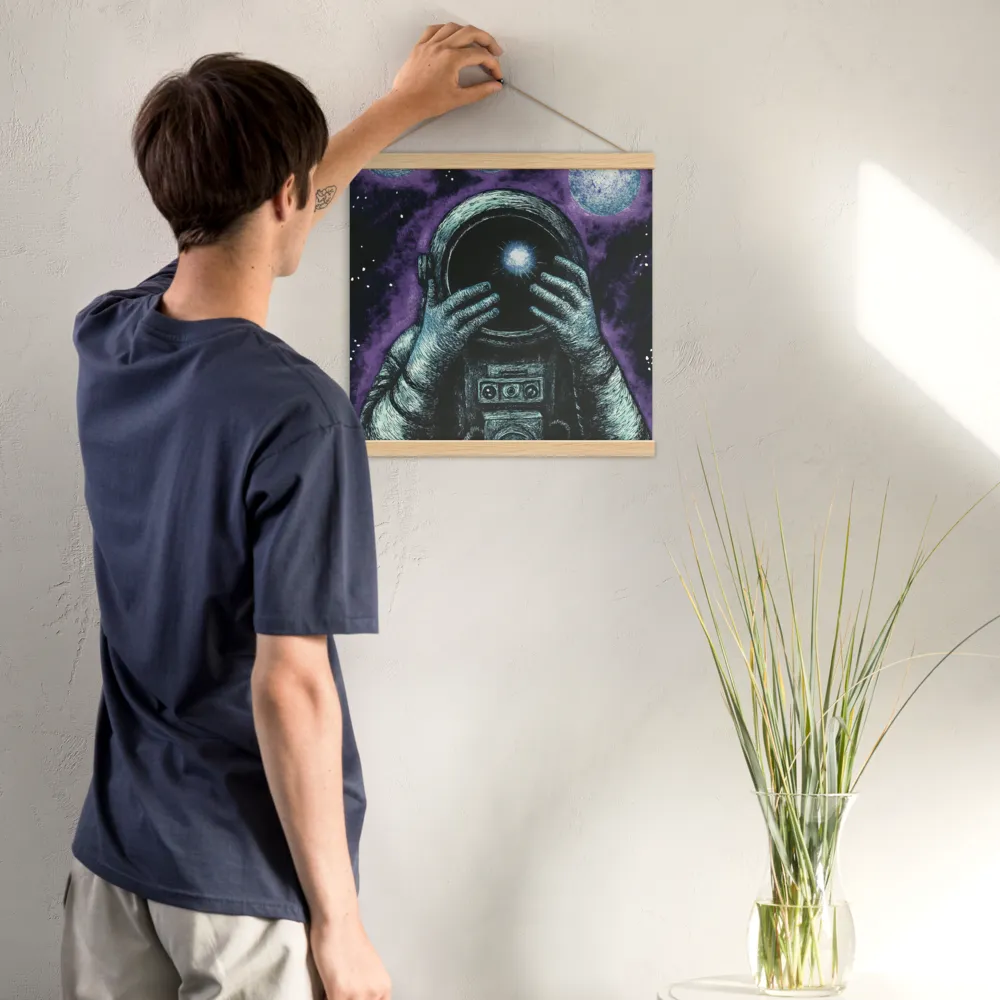 Beyond the Stars | Poster With Oak Wood Hanger | 16″×16″