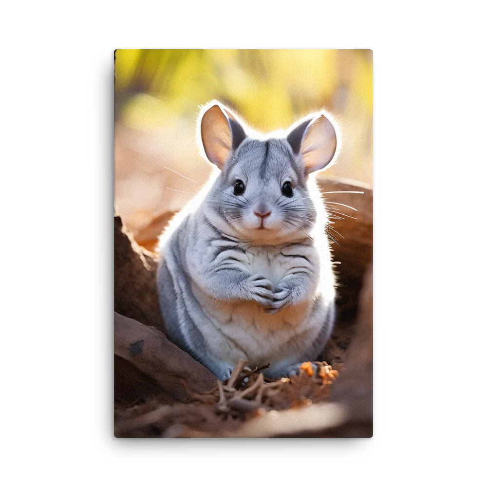 Gentle Whispers of Nature: The Chinchilla | Thin Canvas | 24″×36″