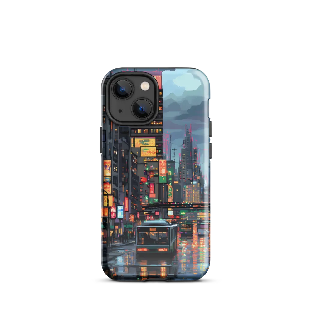 Neon Dreams: A Pixelated Urban Night