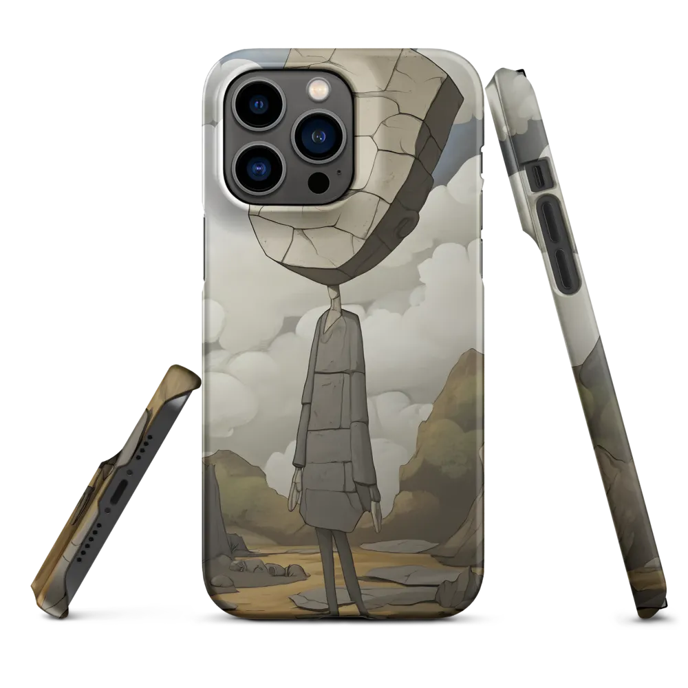 Whimsical Stone Figure in a Rocky Landscape | Phone Case |  14 Pro Max | Snap Case | Matte