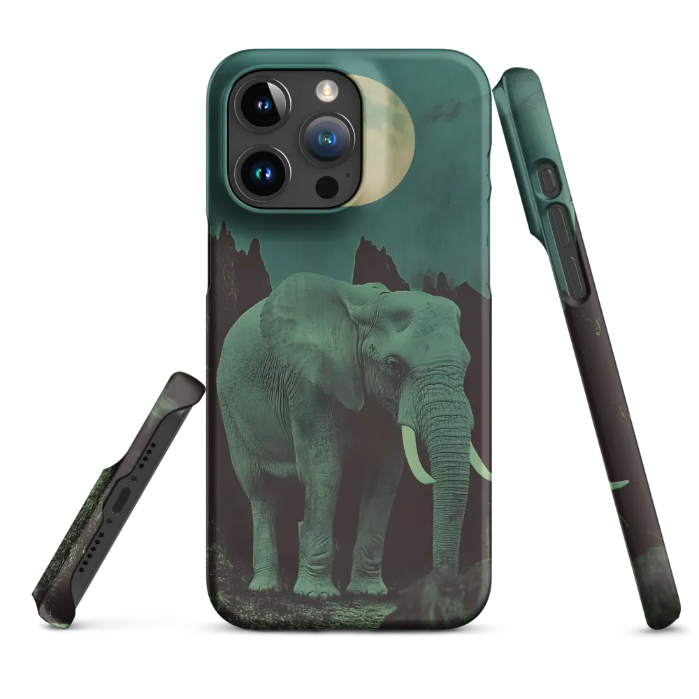 Ethereal Presence: Elephant Under a Full Moon
